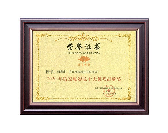 2020年度十大優秀家庭影院品牌獎